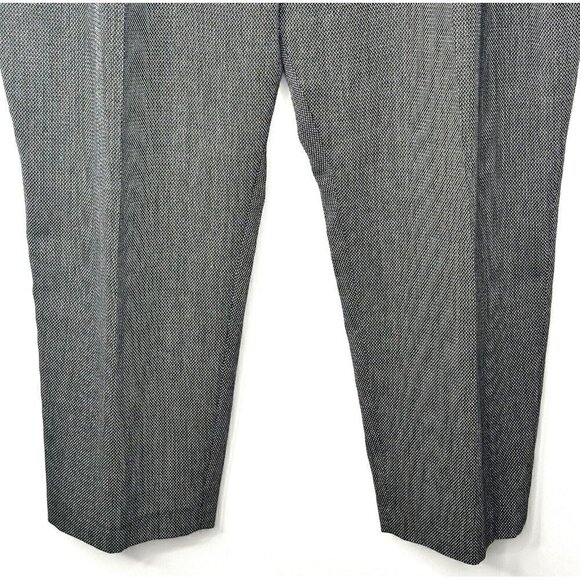 VTG Karolyne Petite Wool Herringbone Wide Leg Dress Pants Women 22 Gray Lined - Picture 4 of 12